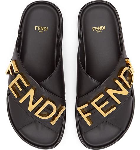 fendi metallic slides|fendi slides cheap.